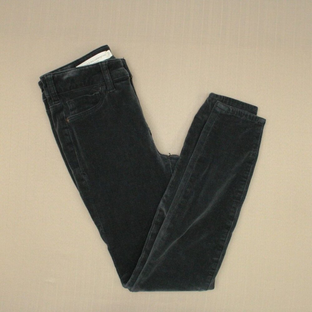 Pilcro And The Letterpress High Rise Skinny Corduroy Pants Women's Size 25 Gray